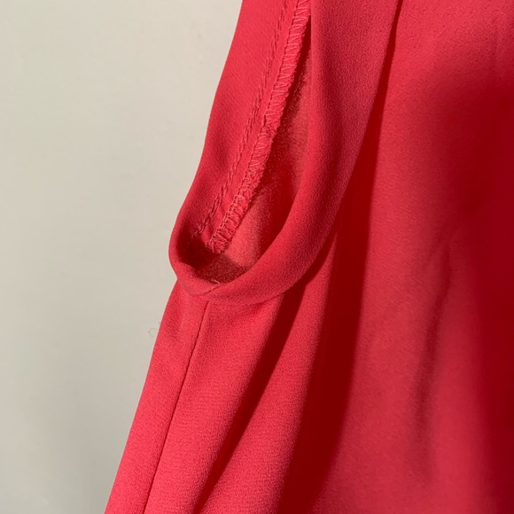 Jcrew | coral notched neck blouse office spring casual size 0 - Picture 5 of 5
